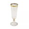 12 Clear 6 oz Glittered Plastic Flutes Champagne Glasses